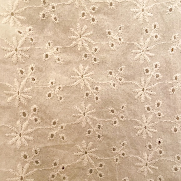 white cottage core broderie eyelet longsleeve top - Picture 3 of 4